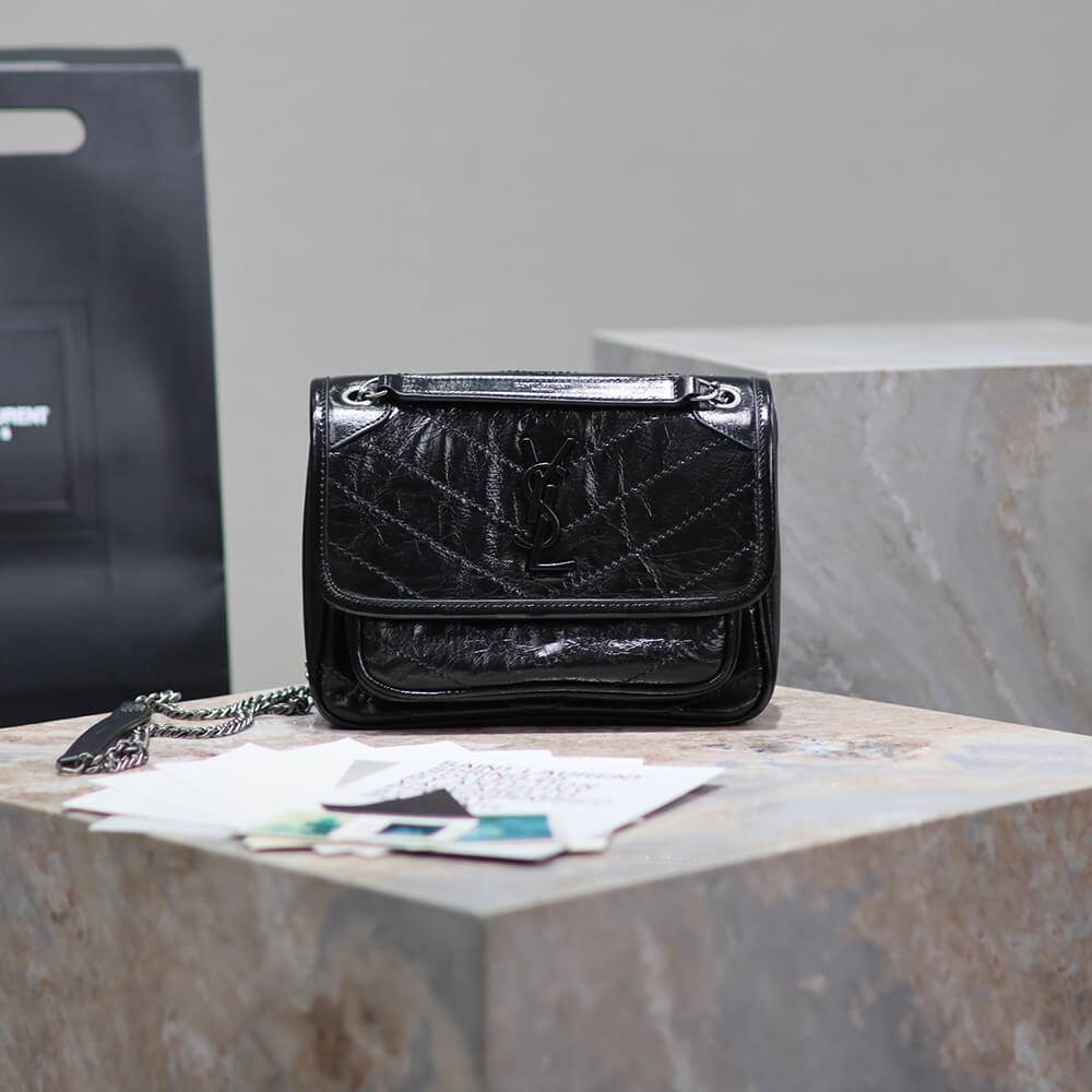 YSL NIKI baby in vintage leather(HIGH-END GRADE)