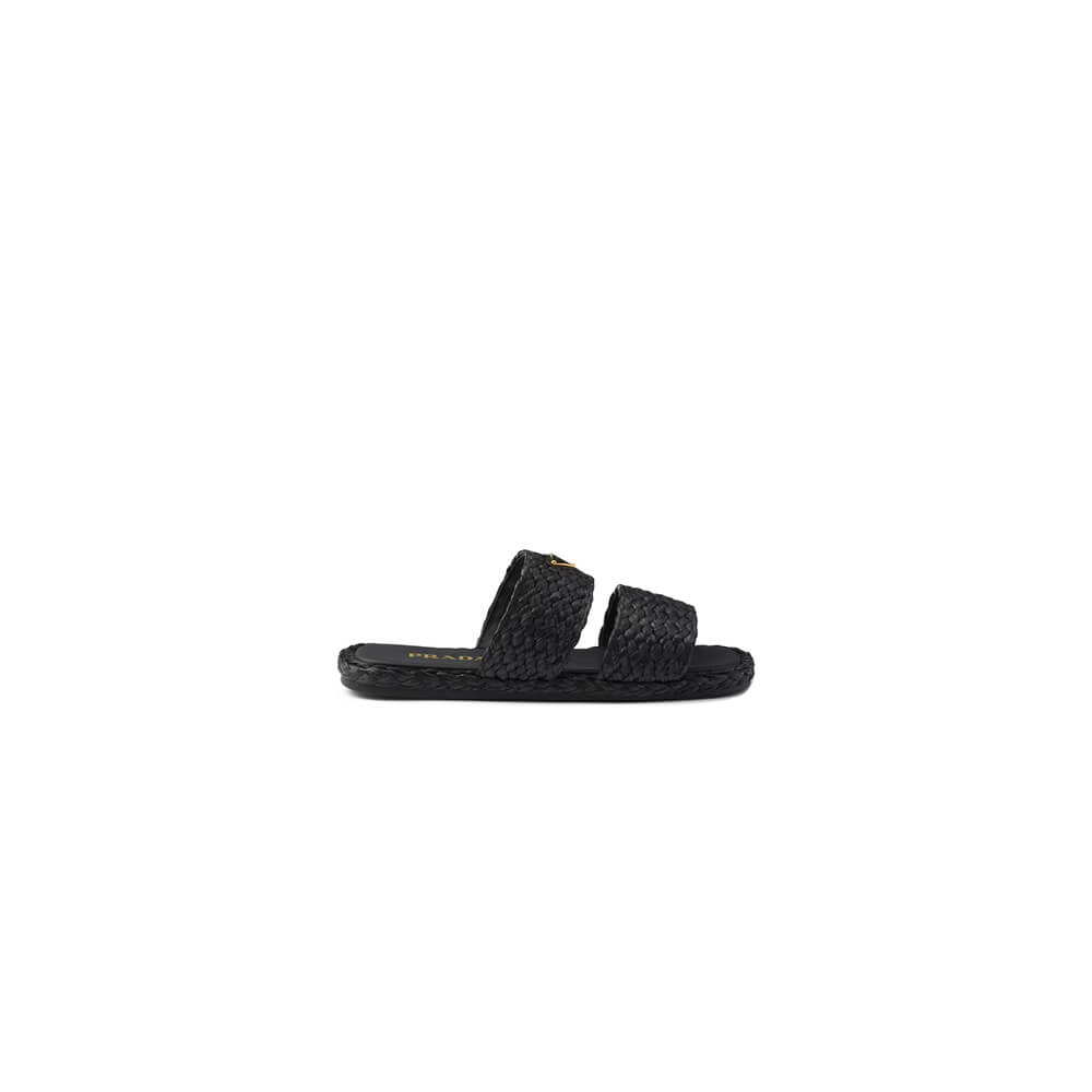 Prada Raffia slides