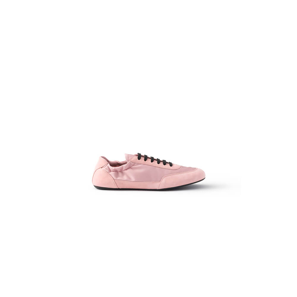 PRADA Collapse Re-Nylon and suede sneakers